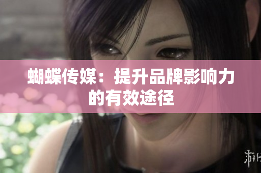 蝴蝶传媒：提升品牌影响力的有效途径
