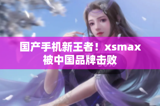 国产手机新王者！xsmax被中国品牌击败
