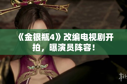 《金银瓶4》改编电视剧开拍，曝演员阵容！