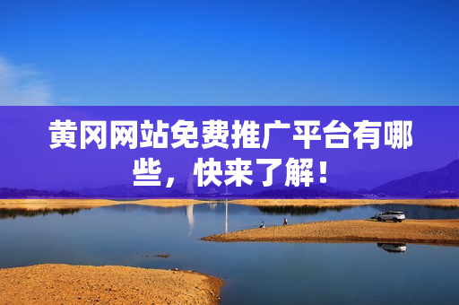黄冈网站免费推广平台有哪些，快来了解！