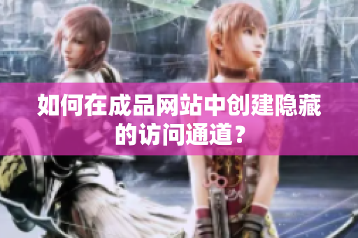 如何在成品网站中创建隐藏的访问通道？