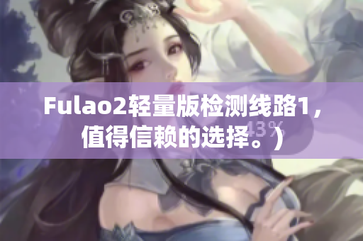 Fulao2轻量版检测线路1，值得信赖的选择。)