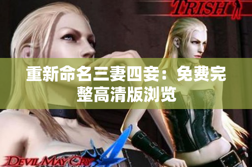 重新命名三妻四妾：免费完整高清版浏览