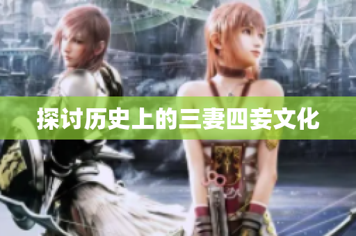 探讨历史上的三妻四妾文化