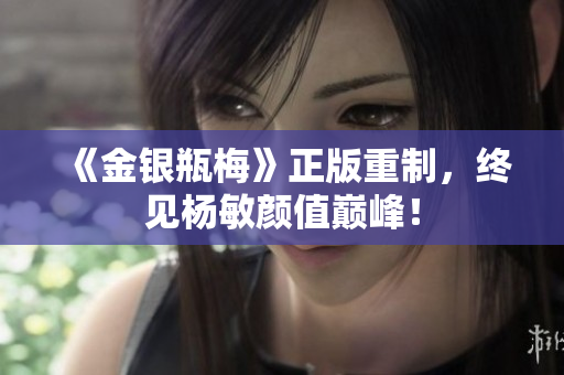 《金银瓶梅》正版重制，终见杨敏颜值巅峰！