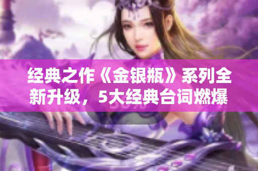 经典之作《金银瓶》系列全新升级，5大经典台词燃爆屏幕