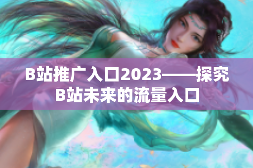B站推广入口2023——探究B站未来的流量入口