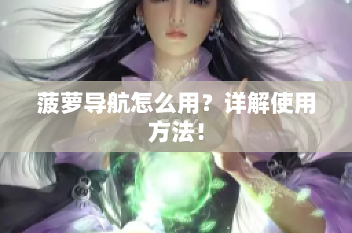 菠萝导航怎么用？详解使用方法！