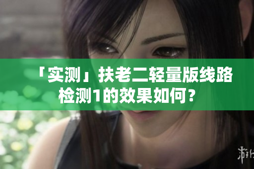「实测」扶老二轻量版线路检测1的效果如何？