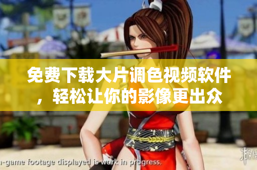 免费下载大片调色视频软件，轻松让你的影像更出众