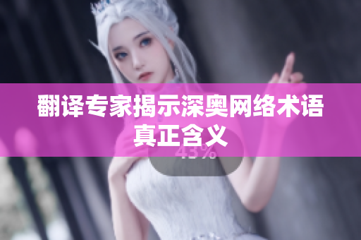 翻译专家揭示深奥网络术语真正含义