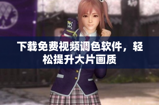下载免费视频调色软件，轻松提升大片画质