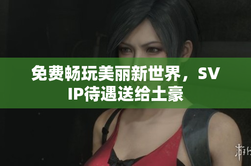 免费畅玩美丽新世界，SVIP待遇送给土豪