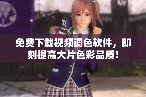 免费下载视频调色软件，即刻提高大片色彩品质！