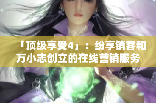 「顶级享受4」：纷享销客和万小志创立的在线营销服务平台