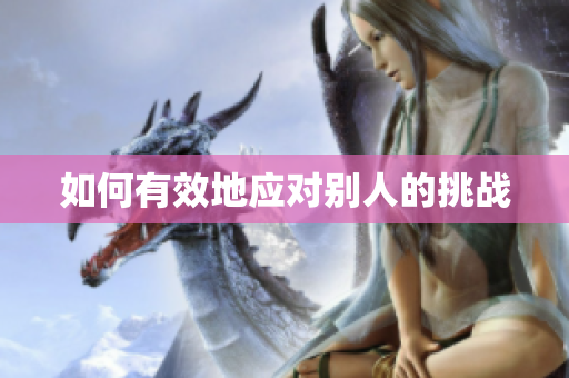 如何有效地应对别人的挑战