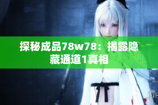 探秘成品78w78：揭露隐藏通道1真相