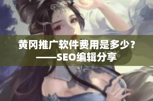 黄冈推广软件费用是多少？——SEO编辑分享