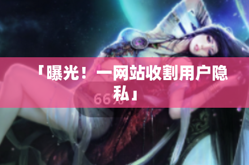 「曝光！一网站收割用户隐私」