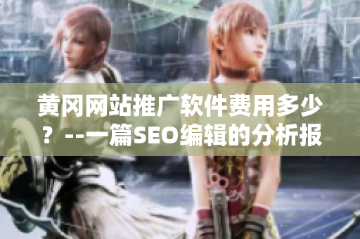 黄冈网站推广软件费用多少？--一篇SEO编辑的分析报告