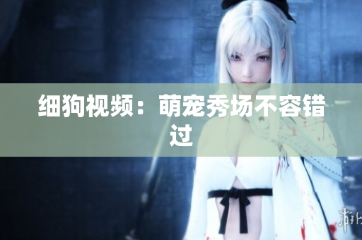 细狗视频：萌宠秀场不容错过