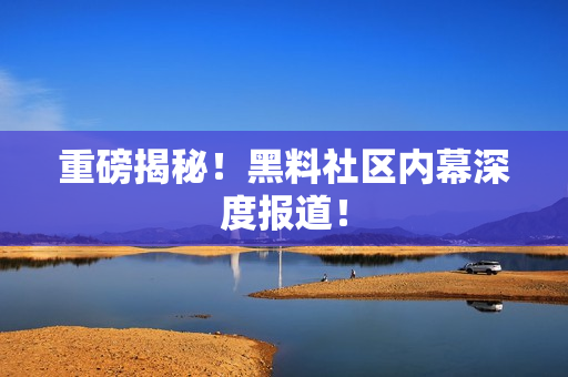 重磅揭秘！黑料社区内幕深度报道！