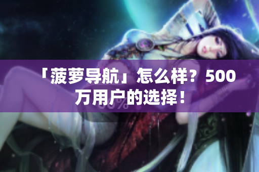 「菠萝导航」怎么样？500万用户的选择！