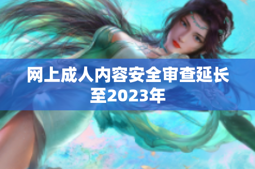 网上成人内容安全审查延长至2023年