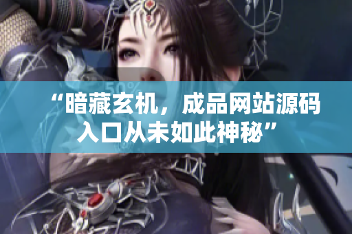 “暗藏玄机，成品网站源码入口从未如此神秘”