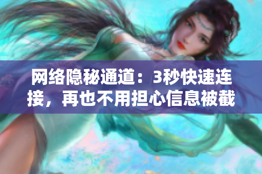 网络隐秘通道：3秒快速连接，再也不用担心信息被截获！