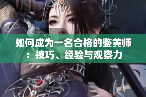 如何成为一名合格的鉴黄师：技巧、经验与观察力