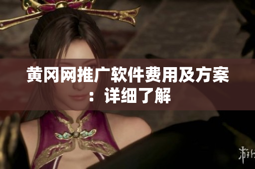 黄冈网推广软件费用及方案：详细了解