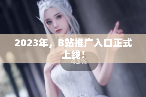 2023年，B站推广入口正式上线！