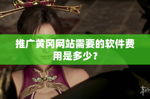 推广黄冈网站需要的软件费用是多少？