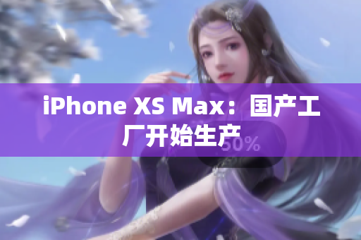 iPhone XS Max：国产工厂开始生产