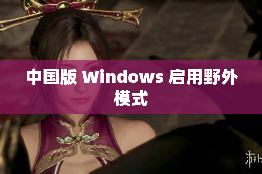 中国版 Windows 启用野外模式