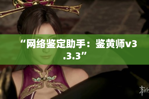 “网络鉴定助手：鉴黄师v3.3.3”