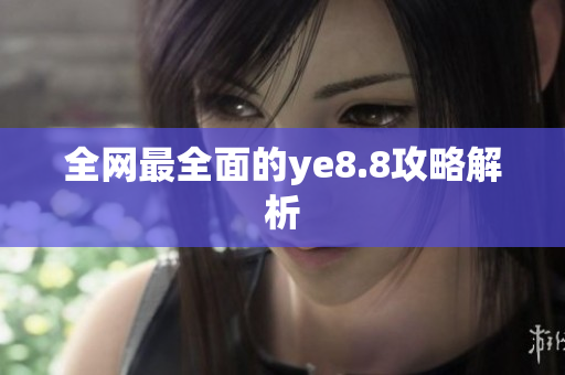 全网最全面的ye8.8攻略解析