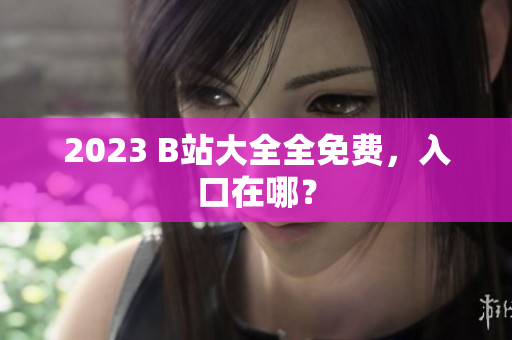 2023 B站大全全免费，入口在哪？
