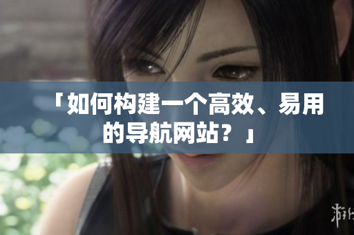 「如何构建一个高效、易用的导航网站？」
