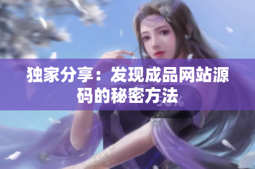 独家分享：发现成品网站源码的秘密方法