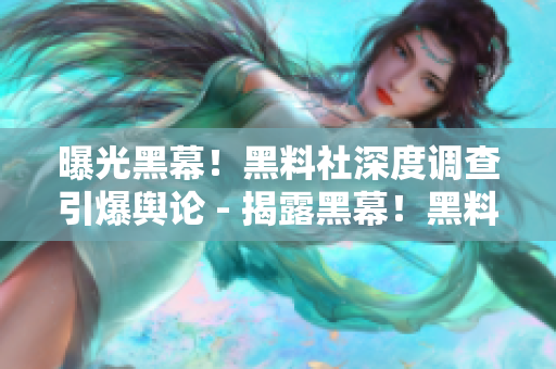 曝光黑幕！黑料社深度调查引爆舆论 - 揭露黑幕！黑料社深度调查引发轰动