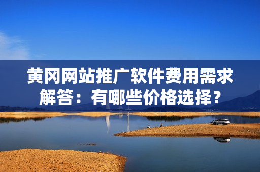 黄冈网站推广软件费用需求解答：有哪些价格选择？