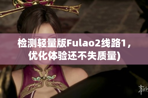 检测轻量版Fulao2线路1，优化体验还不失质量)
