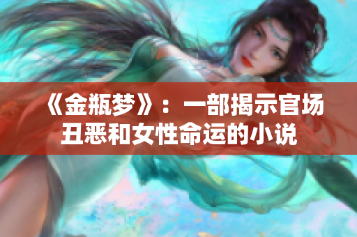 《金瓶梦》：一部揭示官场丑恶和女性命运的小说