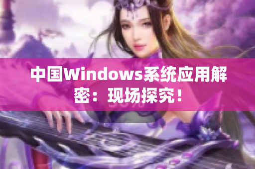 中国Windows系统应用解密：现场探究！