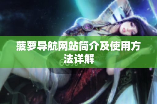 菠萝导航网站简介及使用方法详解