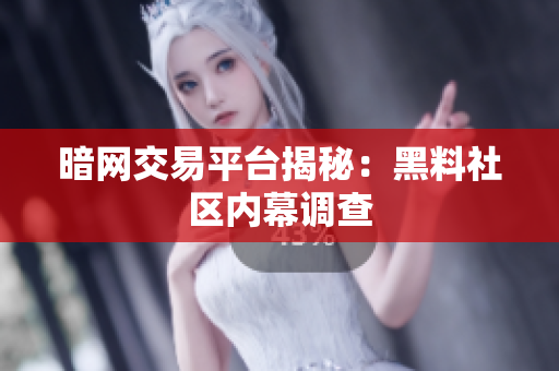 暗网交易平台揭秘：黑料社区内幕调查