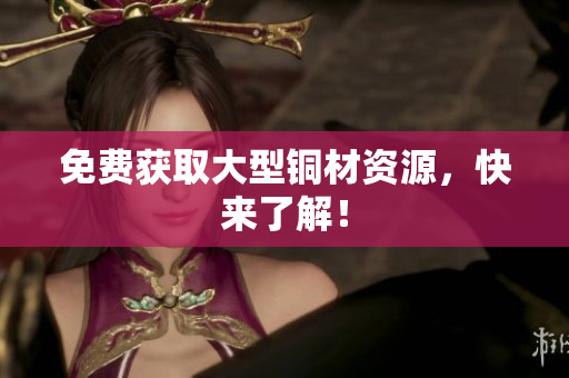 免费获取大型铜材资源，快来了解！