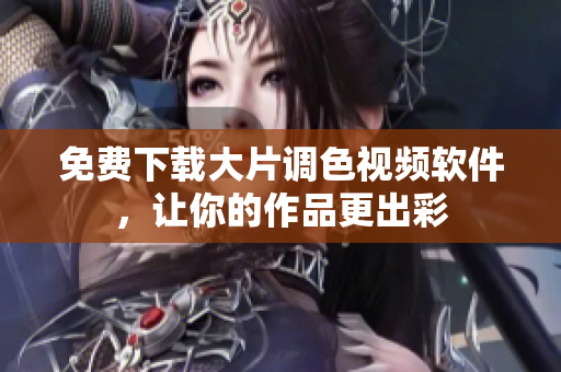 免费下载大片调色视频软件，让你的作品更出彩